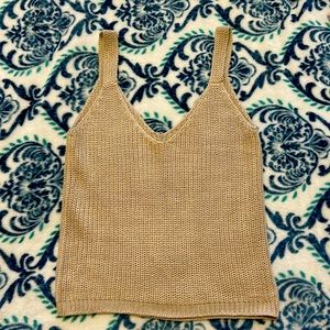 Nude crocheted tank top